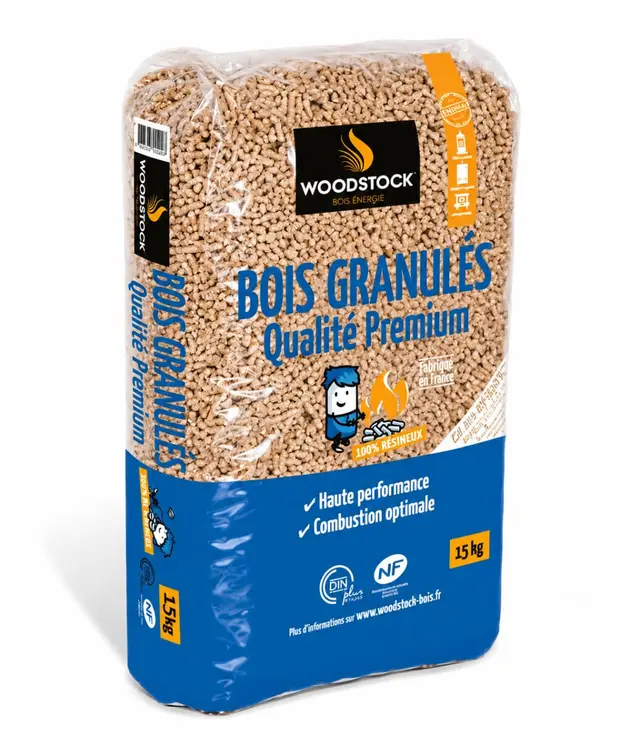 Granulés Woodstock — Palette de sacs de 15 kg